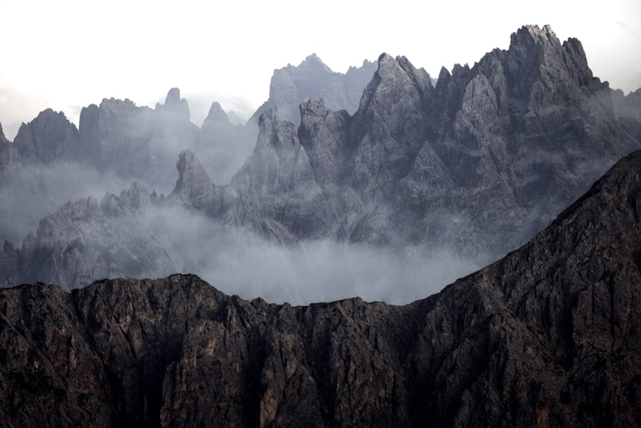Clouds and mountains 